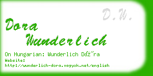 dora wunderlich business card